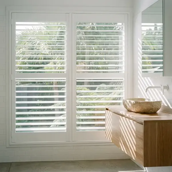 Waterproof PVC interior shutters for wet areas