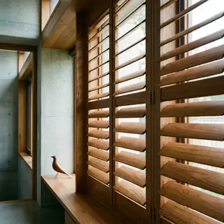 Timber interior window shutters in a Gold Coast home